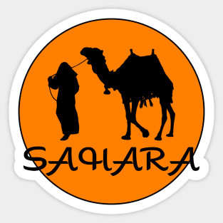 sahara morocco adventure orange sticker Sticker